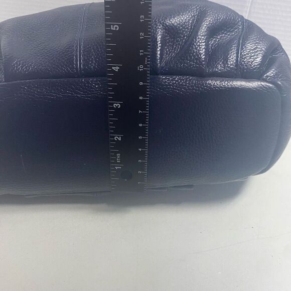 HESHE Women’s Pebble Leather Blue Designer Tote Shoulder Bag 11.5X4X8 - Picture 5 of 10